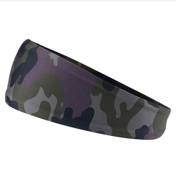 Camo Headband Stretch Sports Yoga Gym Hair Band Wrap Sweatband for Women Men US - Picture 2 of 7
